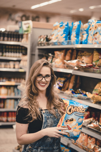 Woman Holding Chips Woman Holding Chips