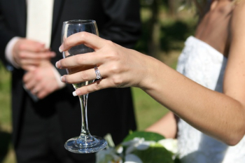 Woman Holding Clear Wine Glass Woman Holding Clear Wine Glass