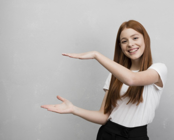 Woman holding copy space Free Photo Woman holding copy space Free Photo