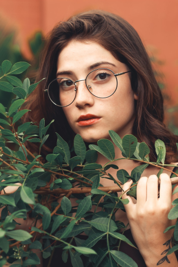 Woman Holding Green Leaves Woman Holding Green Leaves