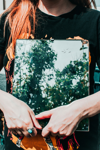 Woman Holding Mirror Woman Holding Mirror