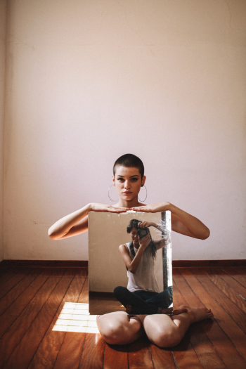 Woman Holding Mirror Woman Holding Mirror