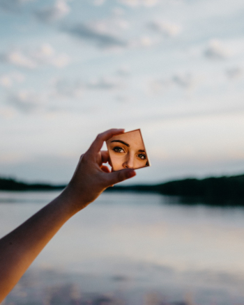 Woman Holding Mirror Woman Holding Mirror