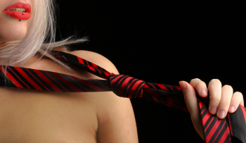 Woman Holding Necktie Woman Holding Necktie
