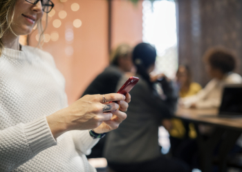 Woman Holding Phone Woman Holding Phone