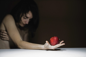 Woman Holding Red Apple Woman Holding Red Apple