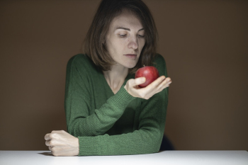 Woman Holding Red Apple Woman Holding Red Apple