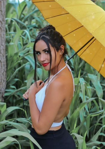 Woman Holding Umbrella Woman Holding Umbrella