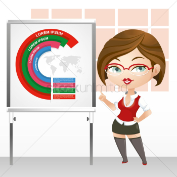 Woman in a business presentation Woman in a business presentation