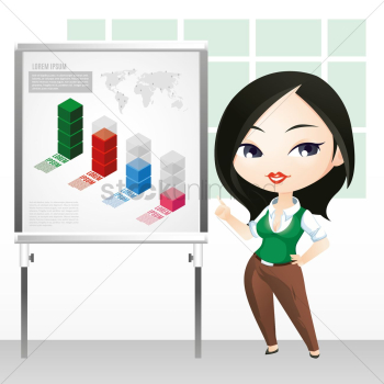 Woman in a business presentation Woman in a business presentation