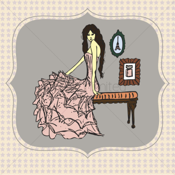 Woman in an elegant dress Woman in an elegant dress