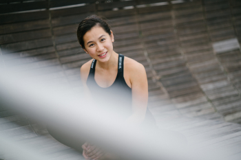 Woman in Black Sport Bra Woman in Black Sport Bra