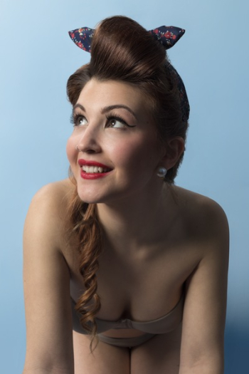 Woman in Brown Bra and Hair Tie Woman in Brown Bra and Hair Tie