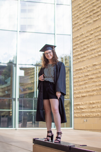 Woman In Graduation Gown Woman In Graduation Gown