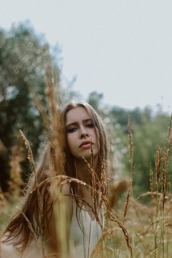 woman in grass area