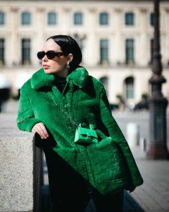 Woman in Green Coat Wearing Black Sunglasses · Free Stock Photo Woman in Green Coat Wearing Black Sunglasses · Free Stock Photo