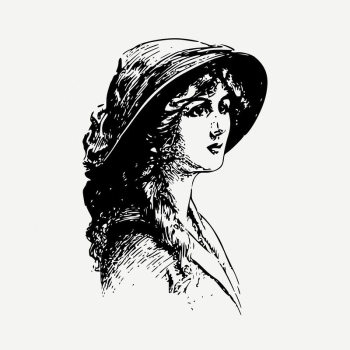 Woman in hat clipart, vintage | Free PSD Illustration - rawpixel Woman in hat clipart, vintage | Free PSD Illustration - rawpixel