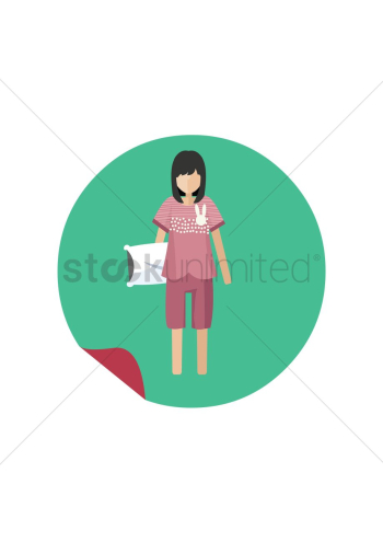 Woman in pajamas Woman in pajamas