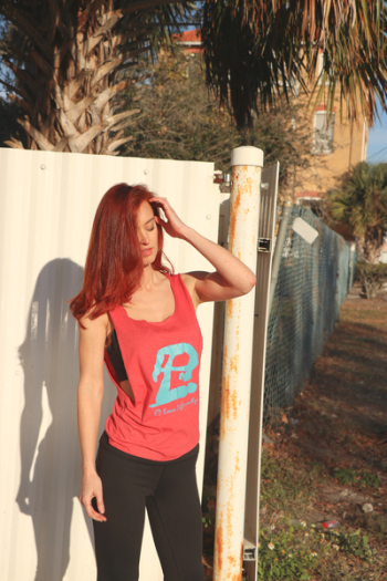 Woman in Pink Crew-neck Tank Top Woman in Pink Crew-neck Tank Top