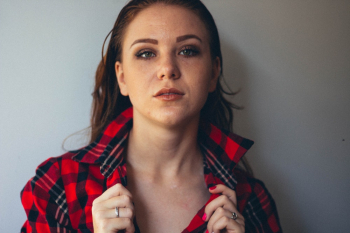 Woman In Red And Black Plaid Button-up Shirt Woman In Red And Black Plaid Button-up Shirt