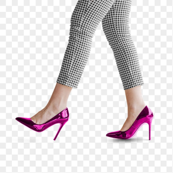 Woman in shiny pink heels | Free PNG Sticker - rawpixel