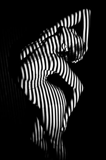 Woman in Striped Photography Woman in Striped Photography