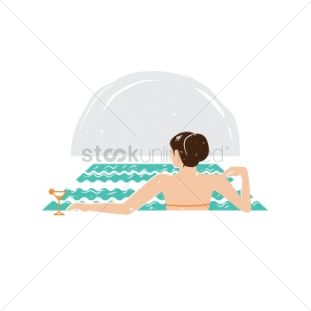 Woman in swimming pool Woman in swimming pool