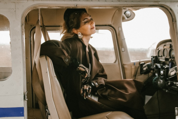 Woman Inside Aircraft Woman Inside Aircraft