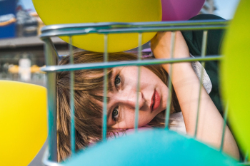 Woman Inside Shopping Cart Woman Inside Shopping Cart