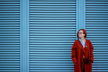 Woman Leaning Against Wall Woman Leaning Against Wall