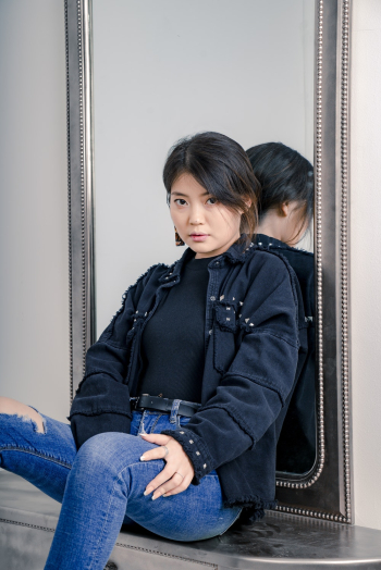 Woman Leaning on Mirror Woman Leaning on Mirror