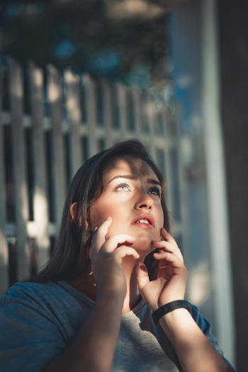 Woman Looking Above