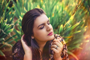 Woman Near Green Plants Woman Near Green Plants
