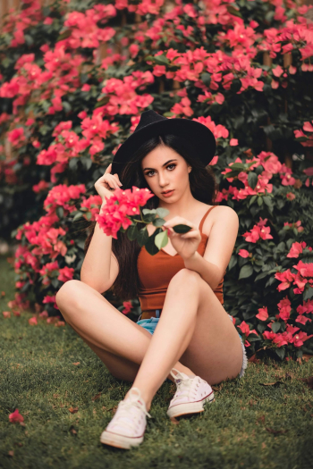 Woman Near Plant Woman Near Plant