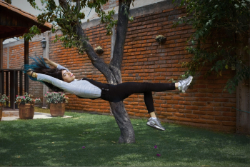 Woman on Mid Air Woman on Mid Air