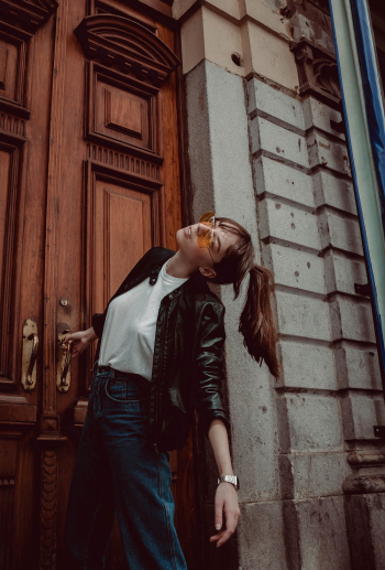 Woman Opening Door