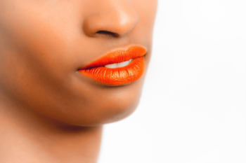 Woman Orange Lips Woman Orange Lips