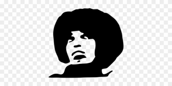 Woman Person Face Female Portrait People B - Black And White Angela Davis