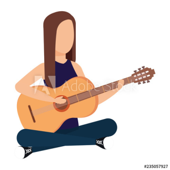 woman playing acoustic guitar woman playing acoustic guitar