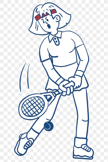 Woman playing tennis transparent png | Free PNG Sticker - rawpixel