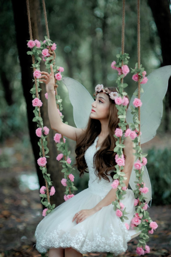 Woman Posing Like Fairy Woman Posing Like Fairy