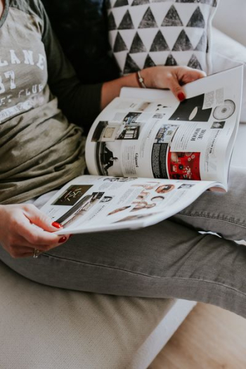 Woman read a magazine Woman read a magazine