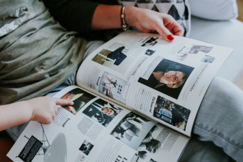 Woman read a magazine Woman read a magazine