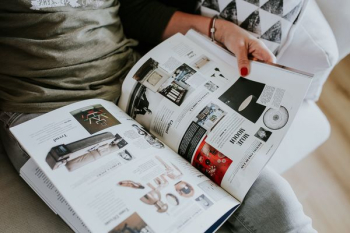 Woman read a magazine Woman read a magazine