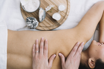 Woman receiving a relaxing massage in a spa Free Photo Woman receiving a relaxing massage in a spa Free Photo