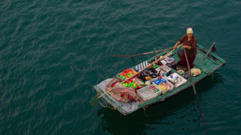 Woman Riding Boat Woman Riding Boat