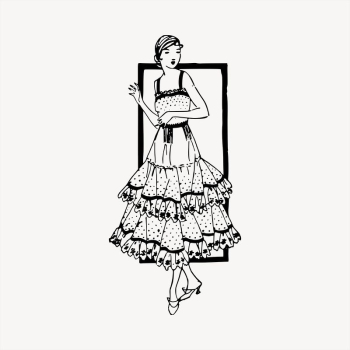 Woman's fashion clipart, vintage | Free Vector - rawpixel Woman's fashion clipart, vintage | Free Vector - rawpixel