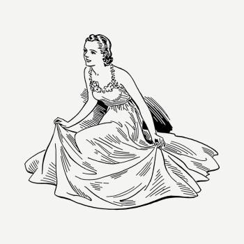Woman's fashion drawing, vintage illustration | Free PSD - rawpixel Woman's fashion drawing, vintage illustration | Free PSD - rawpixel