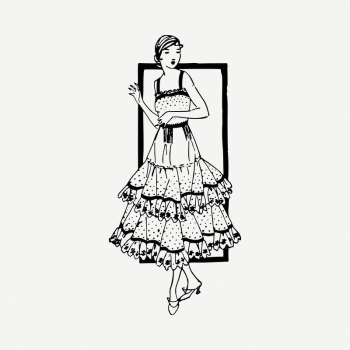 Woman's fashion drawing, vintage illustration | Free PSD - rawpixel Woman's fashion drawing, vintage illustration | Free PSD - rawpixel