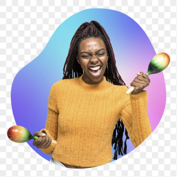 Woman shaking maracas png, transparent | Free PNG - rawpixel